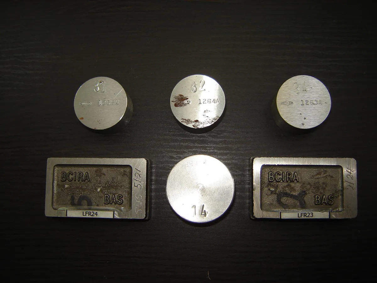 Estándares de referencia BCIRA para acero